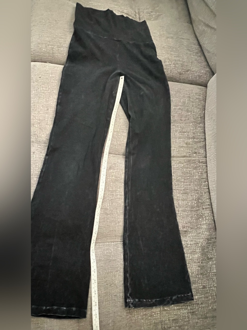 Chatoyant mineral wash flare pants